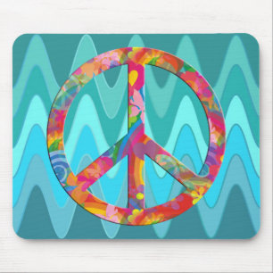 Blume Power Frieden Sinussee Mousepad