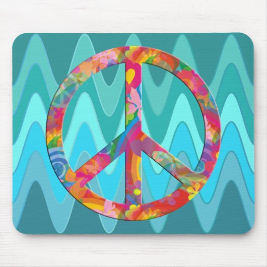 Blume Power Frieden | Sinussee Mousepad (Vorne)