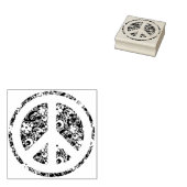 Blume Power Friedenszeichen III + Ihr Backgr. Idee Gummistempel (Stempel)