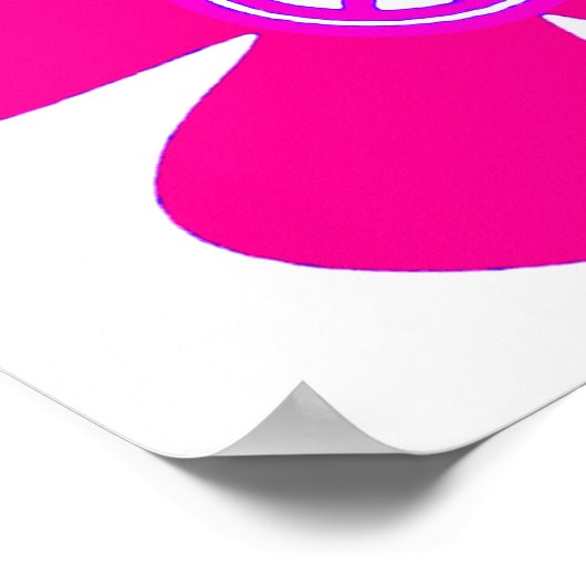 Blume Power Friedenszeichen Poster (Ecke)