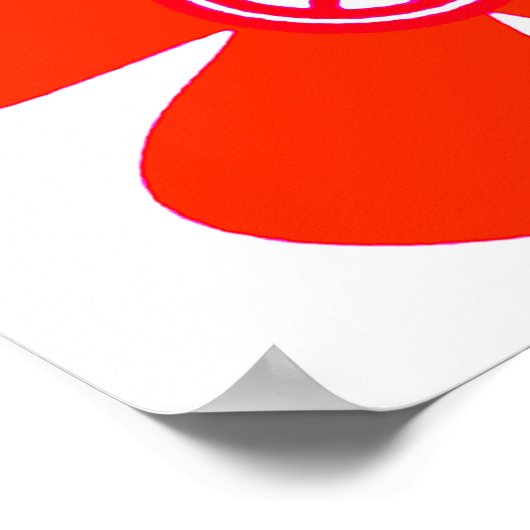Blume Power Friedenszeichen Poster (Ecke)
