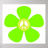 Blume Power Friedenszeichen Poster (Vorne)