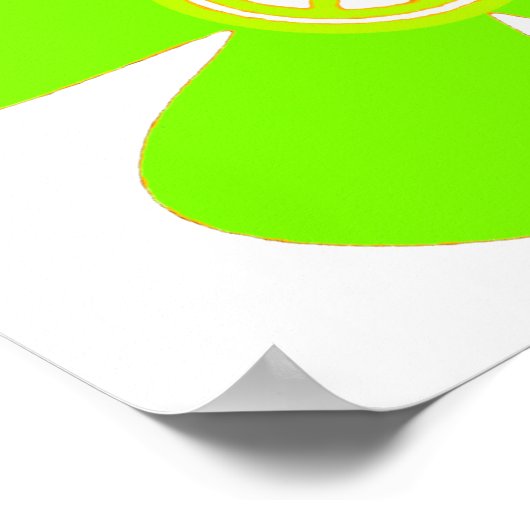 Blume Power Friedenszeichen Poster (Ecke)