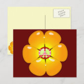 Blume Power Friedenszeichen Postkarte (Vorne/Hinten)