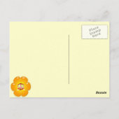 Blume Power Friedenszeichen Postkarte (Rückseite)