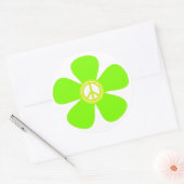 Blume Power Friedenszeichen Runder Aufkleber (Umschlag)