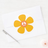Blume Power Friedenszeichen Runder Aufkleber (Umschlag)
