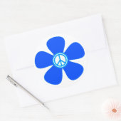 Blume Power Friedenszeichen Runder Aufkleber (Umschlag)