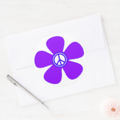 Blume Power Friedenszeichen Runder Aufkleber (Umschlag)