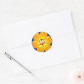 Blume Power Friedenszeichen Runder Aufkleber (Umschlag)