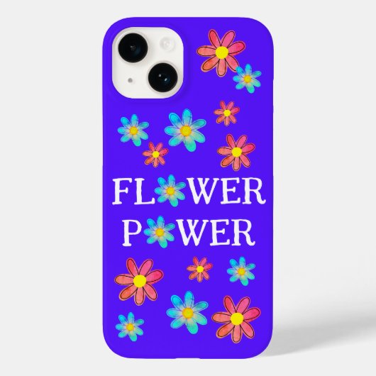 Blume Power Fun Case-Mate iPhone Fall Hülle (Rückseite)