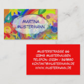 BLUME POWER GEFÜHL VISITENKARTE (Vorne/Hinten)