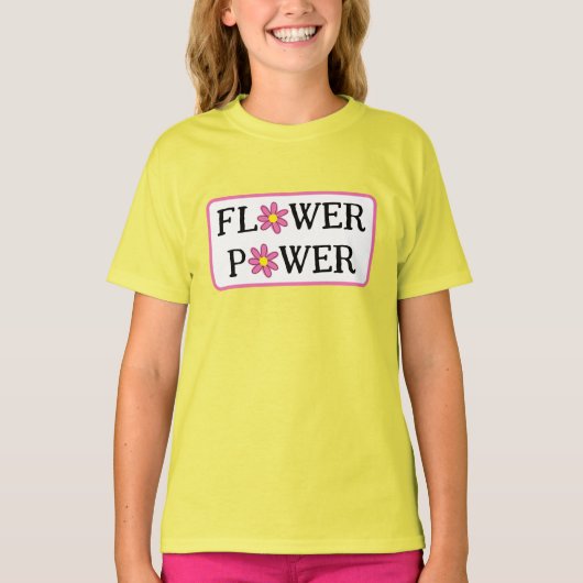 Blume Power Girls' T - Shirt (Vorderseite)