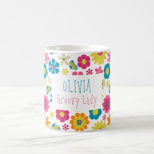 Blume Power Groovy Lady Tasse (Mittel)