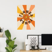 Blume Power Groovy Retro Poster (Heimbüro)
