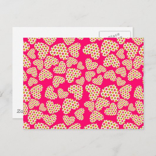 Blume Power Herz Postkarte (Vorne/Hinten)