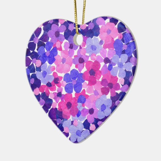 Blume Power Herzförmige Ornamente (Links)