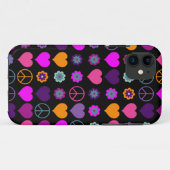 Blume Power HerzfriedenPattern + Ihr Backgr. Case-Mate iPhone Hülle (Rückseite (Horizontal))