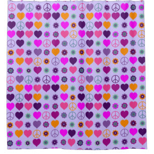 Blume Power HerzfriedenPattern + Ihr Backgr. Duschvorhang