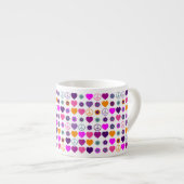 Blume Power HerzfriedenPattern + Ihr Backgr. Espressotasse (Vorderseite Rechts)