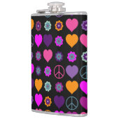 Blume Power HerzfriedenPattern + Ihr Backgr. Flachmann (Links)
