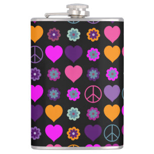 Blume Power HerzfriedenPattern + Ihr Backgr. Flachmann
