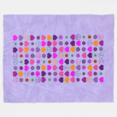 Blume Power HerzfriedenPattern + Ihr Backgr. Fleecedecke (Vorderseite (Horizontal))