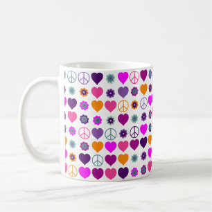 Blume Power HerzfriedenPattern + Ihr Backgr. Kaffeetasse