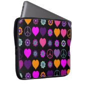 Blume Power HerzfriedenPattern + Ihr Backgr. Laptopschutzhülle (Vorne Rechts)