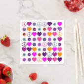 Blume Power HerzfriedenPattern + Ihr Backgr. Serviette (Beispiel)