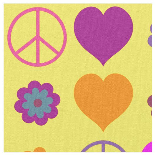 Blume Power HerzfriedenPattern + Ihr Backgr. Stoff (Nahaufnahme)