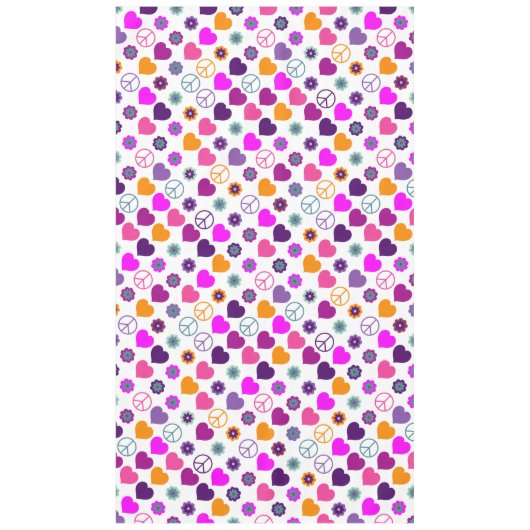 Blume Power HerzfriedenPattern + Ihr Backgr. Tischdecke (Vorderseite)