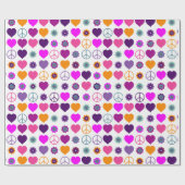 Blume Power Herzfriedensmuster + Ihr Backgr. Geschenkpapier (Flach)