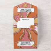 Blume Power Hippie 60er Hochzeit All In One Einladung (Außenbereich)