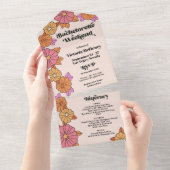 Blume Power Hippie Bachelorette Wochenende All In One Einladung (Abreißen)