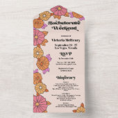 Blume Power Hippie Bachelorette Wochenende All In One Einladung (Innen Boden)