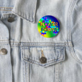 Blume Power Hippie Button (Beispiel)