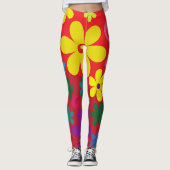 Blume Power Hippie Leggings (Vorderseite)
