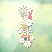 Blume Power Hippie Peace Sign Window Decal Fensteraufkleber (Blatt 3)