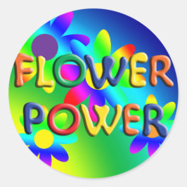 Blume Power Hippie Sticker