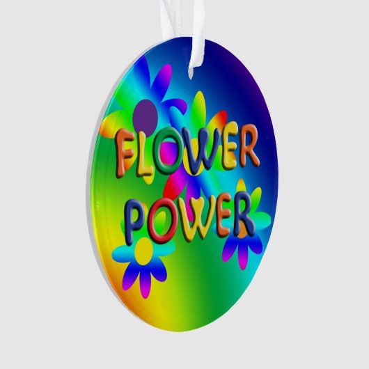 Blume Power Hippie Weihnachtsschmuck 2 Ornament (Vorderseite)
