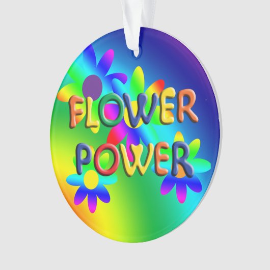 Blume Power Hippie Weihnachtsschmuck 2 Ornament (Vorderseite)