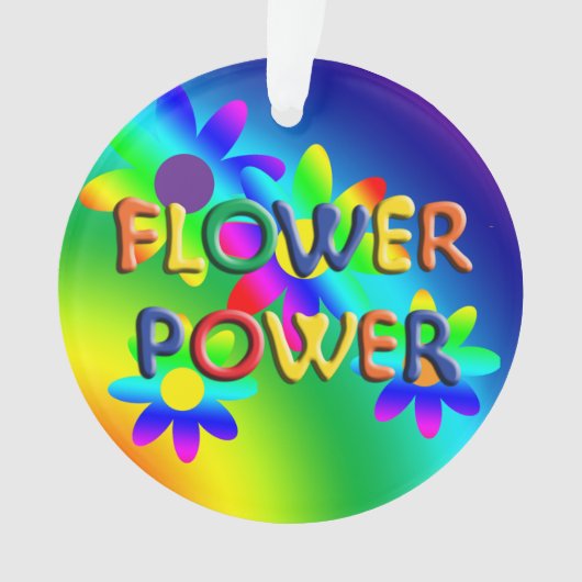 Blume Power Hippie Weihnachtsschmuck 2 Ornament (Vorderseite)