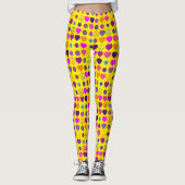 Blume Power hört Friedensblutmuster Leggings (Vorderseite)