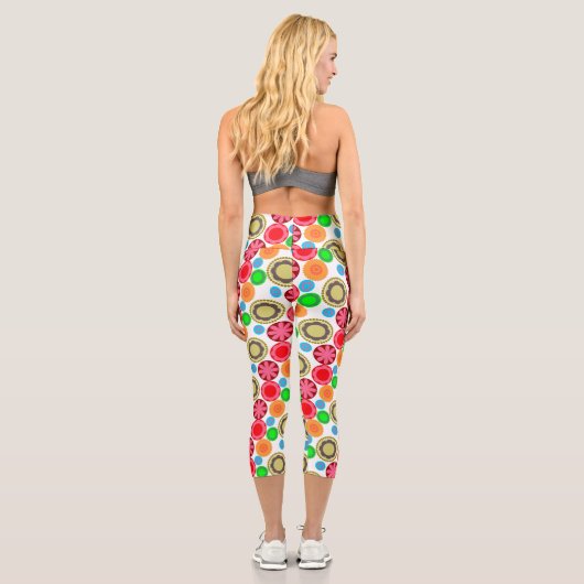 Blume Power in Leggings Rows 002 Capri (Rückseite)