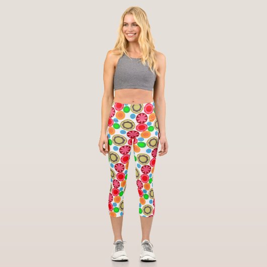 Blume Power in Leggings Rows 002 Capri (Vorderseite)