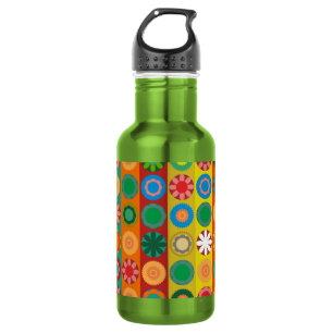 Blume Power in Reihen Edelstahlflasche