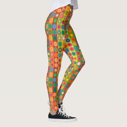 Blume Power in Reihen Leggings (Rechts)