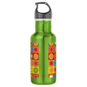 Blume Power in Reihen Trinkflasche (Rückseite)