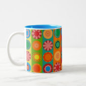 Blume Power in Reihen Zweifarbige Tasse (Links)
